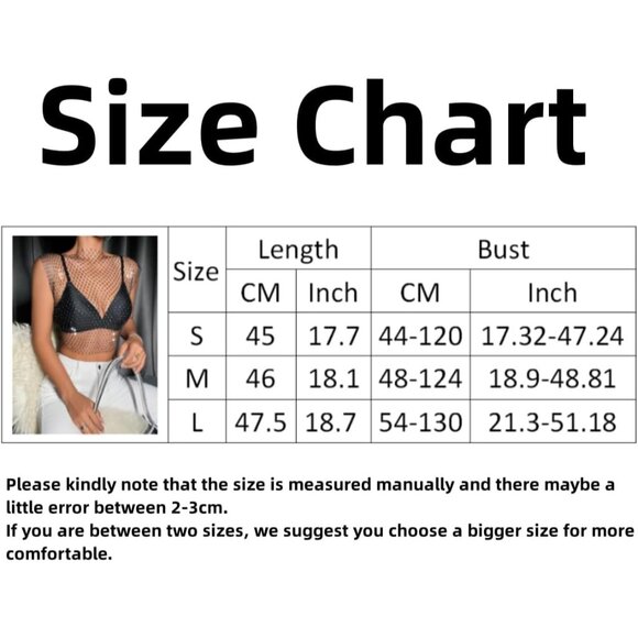 🆕Women Black Polyester Glitter Tank Top Sexy Mesh Rhinestone Hollow Crop Top - Picture 2 of 8